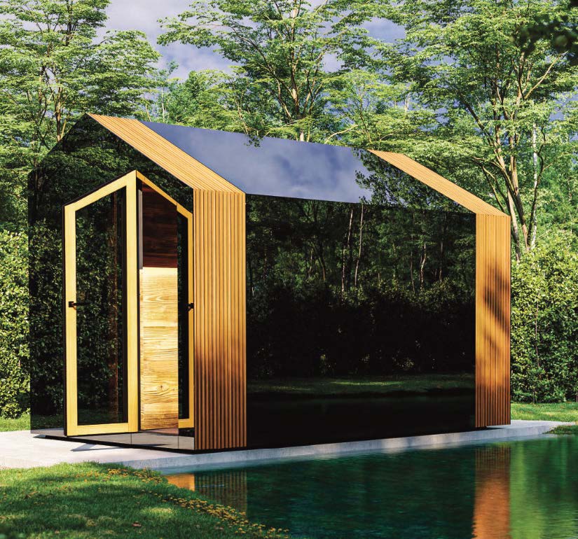 Outdoor garden sauna