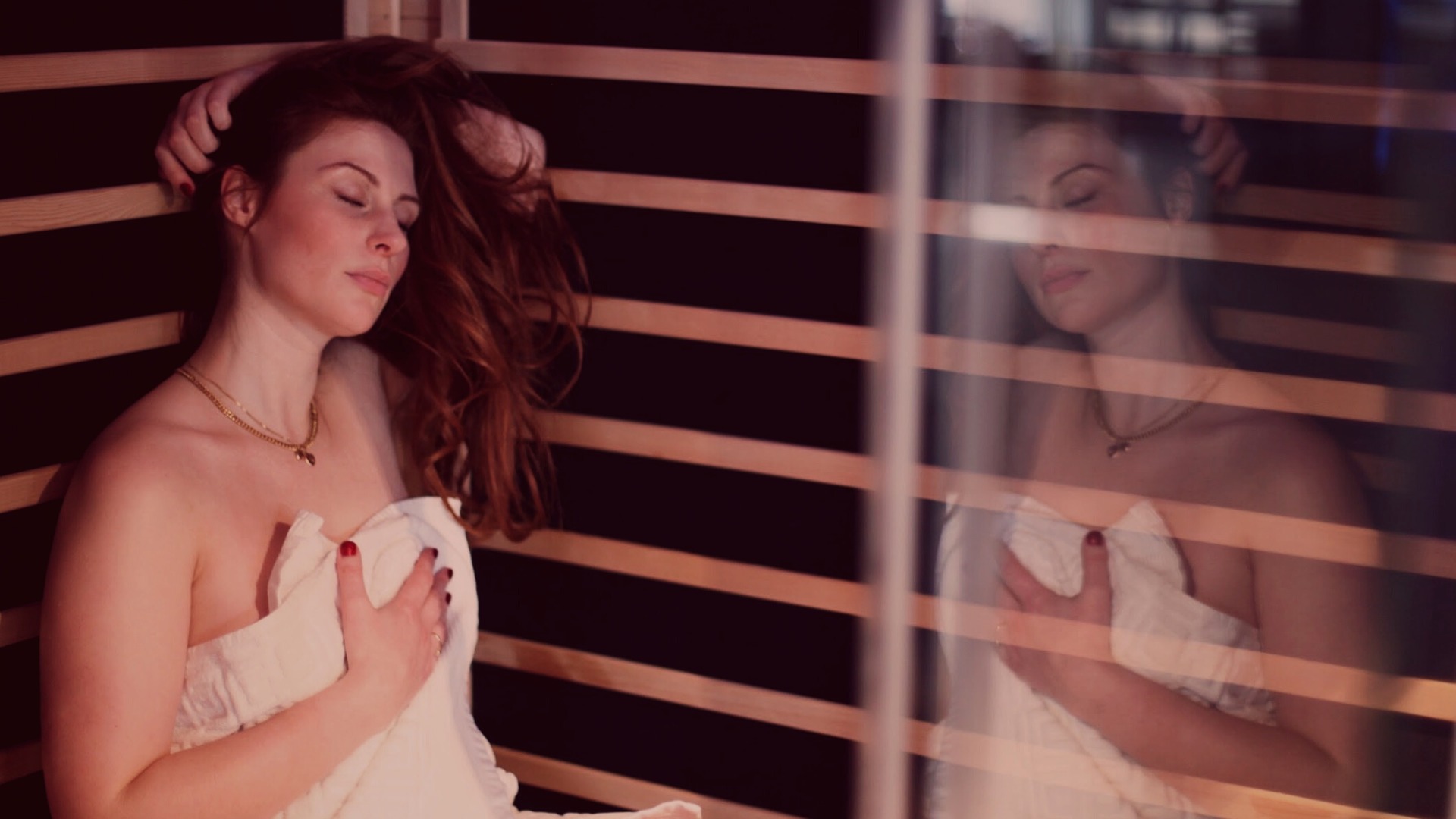 Infrared sauna session